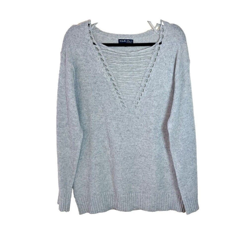 9 double O two by Naked Zebra Size M Gray Women's Long Sleeve Sweater